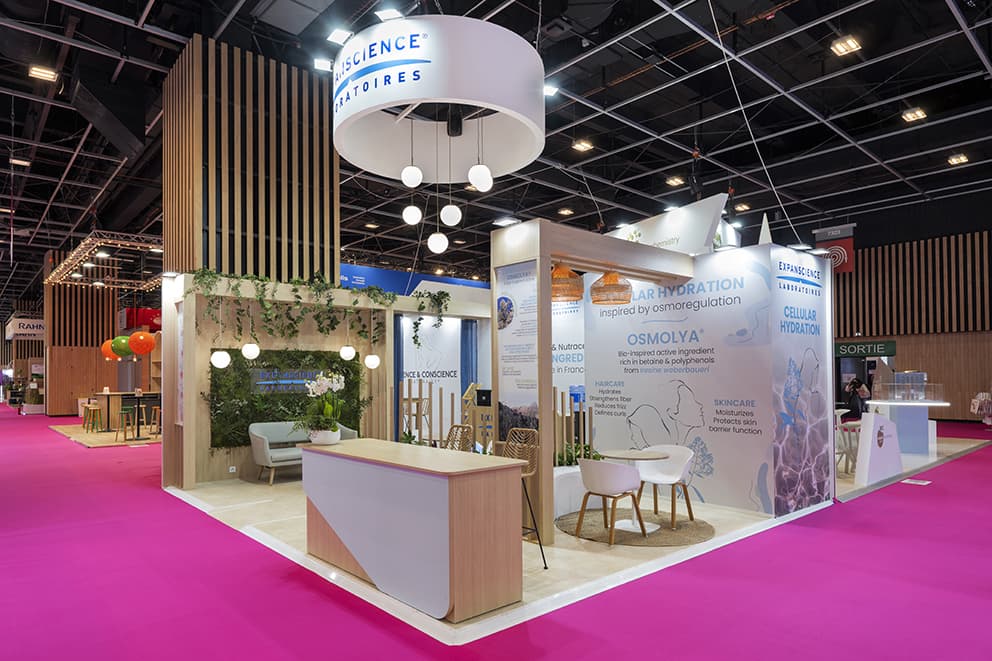 Étude de cas stand Expanscience réutilisable
