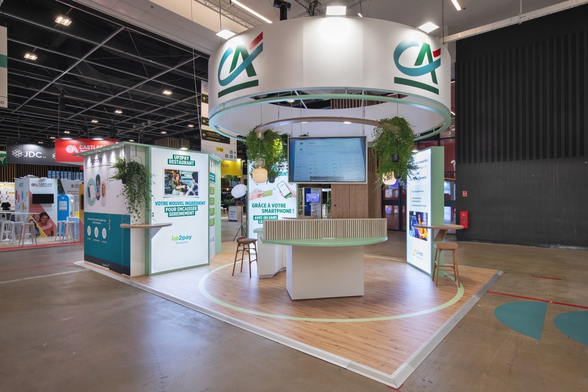Stand Credit agricole · Paris Retail Week, signé The Good Experience