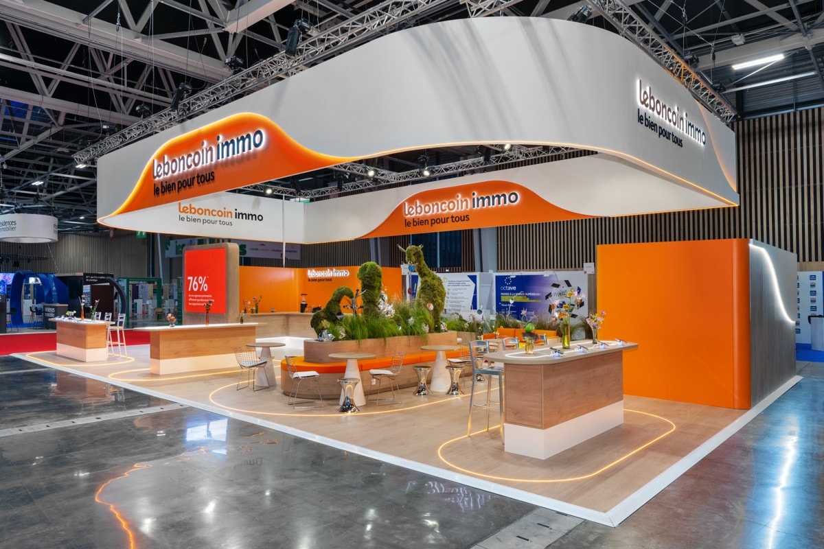 Stand leboncoin immo · RENT, signé The Good Experience