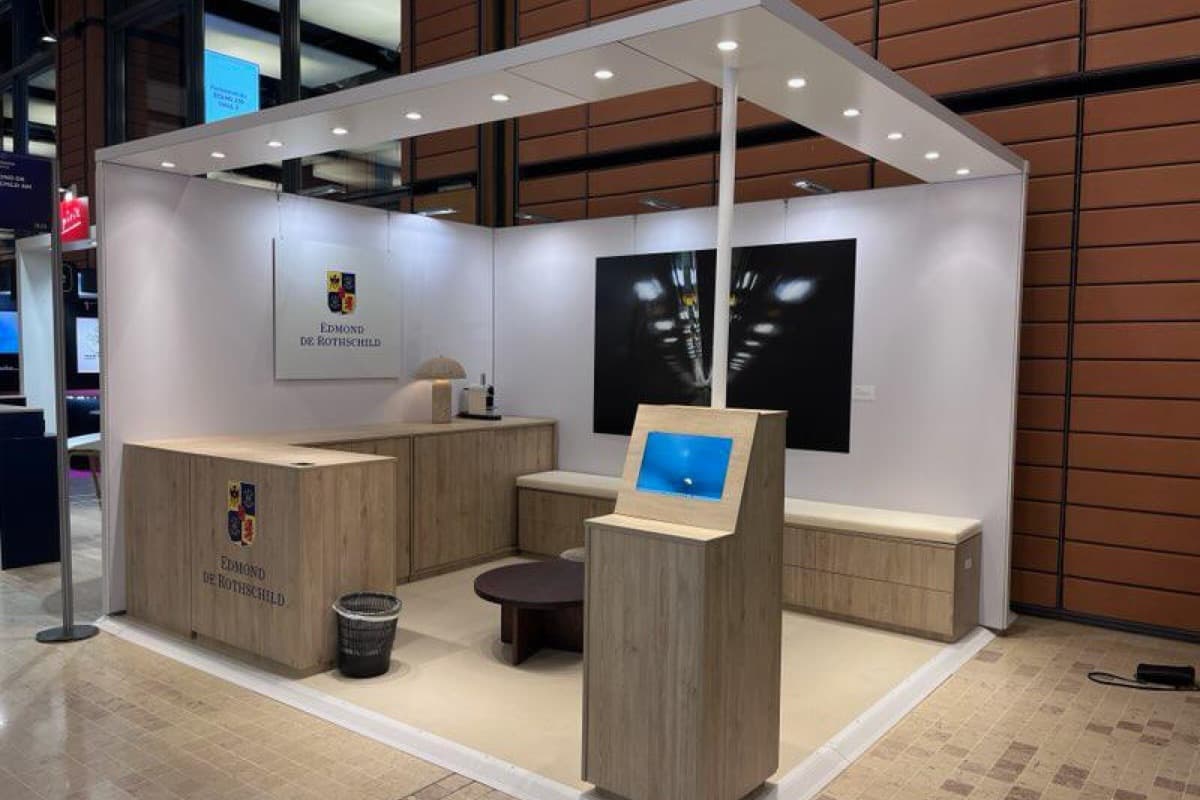 Stand Edram à Patrimonia, dispositif mettant en scène les engagements ESG, conçu et réalisé par The Good Experience