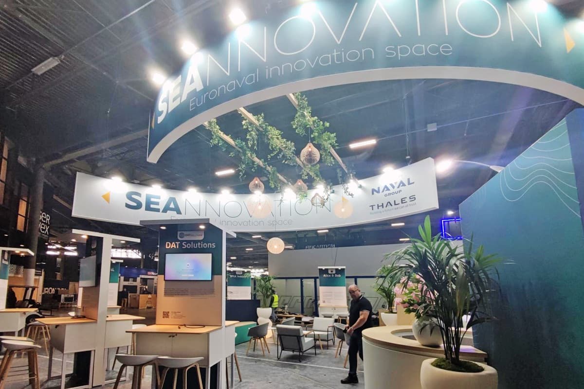 Stand Seannovation à Euronaval, dispositif d'innovation navale conçu et réalisé par The Good Experience