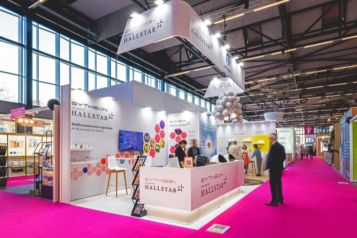 Stand Sytheon à in-cosmetics Global, conception et réalisation The Good Experience