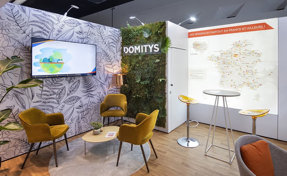 Stand modulaire Domitys conçu par The Good Experience