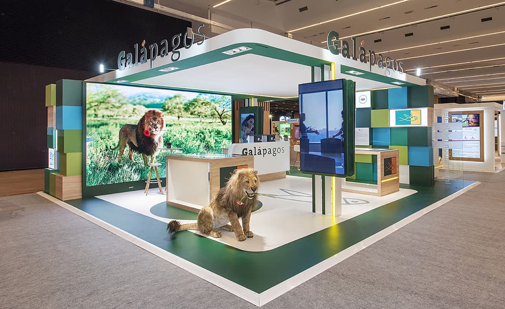 Stand sur-mesure Galápagos conçu par The Good Experience