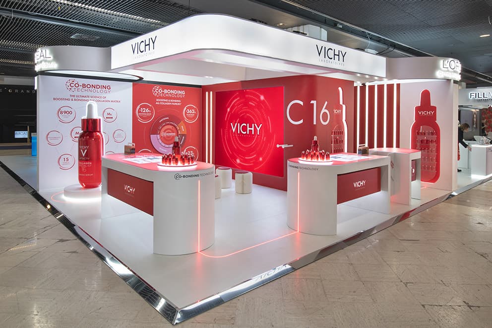 Stand sur-mesure Vichy conçu par The Good Experience